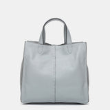 Bolso shopper en piel gris