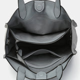 Bolso shopper en piel gris