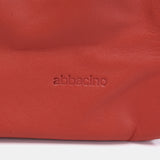 Shopper bag in coral leather