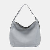 Grau Leder Schultertasche