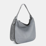 Grau Leder Schultertasche