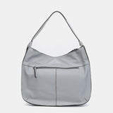 Grau Leder Schultertasche