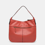 Coral leather shoulder bag