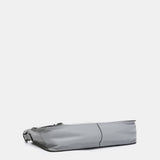 Grey leather shoulder bag