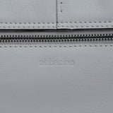 Grey leather shoulder bag