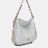 Handtasche - Rucksack aus weißem Leder.