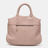 Shopper-Tasche mit Details aus rosa Leder.