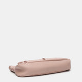 Shopper-Tasche mit Details aus rosa Leder.