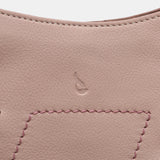 Shopper-Tasche mit Details aus rosa Leder.