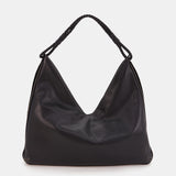Black leather shoulder bag