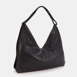 Black leather shoulder bag