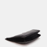 Black leather shoulder bag