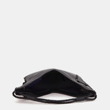 Black leather shoulder bag