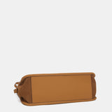 Shoulder bag in cognac suede