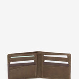 Cartera de hombre de piel en verde