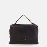 Small black leather shoulder bag