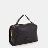 Small black leather shoulder bag