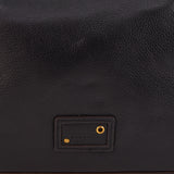 Small black leather shoulder bag