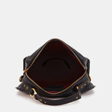 Small black leather shoulder bag