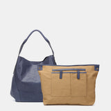 Bolso de hombro en piel azul