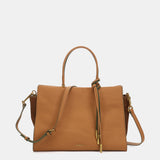 Camel leather handbag