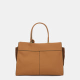 Camel leather handbag