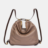 Bolso multifucional en piel taupe