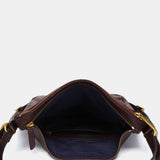 Bolso multifucional en piel burdeos