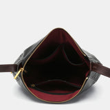 Black leather shoulder bag