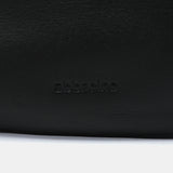 Black leather shoulder bag