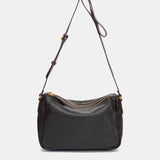 Black leather shoulder bag