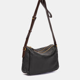 Black leather shoulder bag