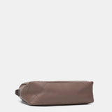 Taupe leather shoulder bag