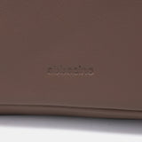 Taupe leather shoulder bag