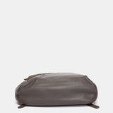 Backpack in gray leather and suede