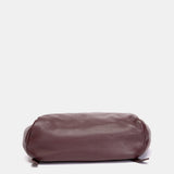 Burgundy leather and suede backpack