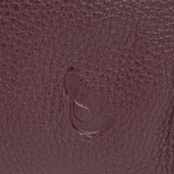 Burgundy leather and suede backpack