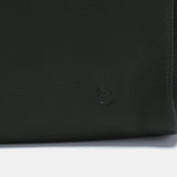 Green leather and suede backpack
