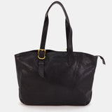 Bolso shopper en piel negra