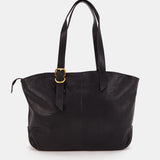 Bolso shopper en piel negra