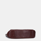 Bolso shopper en piel burdeos