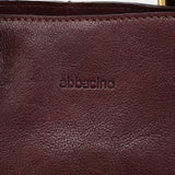 Bolso shopper en piel burdeos
