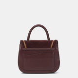 Burgundy leather and suede shoulder bag