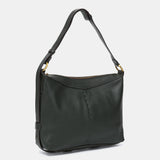 Green leather shoulder bag