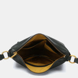 Green leather shoulder bag