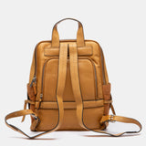 Mochila en piel cognac