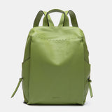 Mochila en piel verde