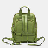 Mochila en piel verde