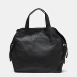 Bolso de mano en piel negra