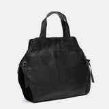 Bolso de mano en piel negra